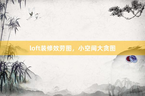 loft装修效劳图，小空间大贪图